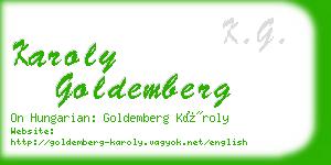 karoly goldemberg business card